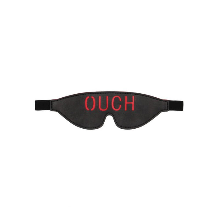 OUCH! Black & White Bonded Leather Eye - Mask ''Ouch'' - Black Eye Restraint – Sex toys NZ by Naughtyhut. Discreet delivery nationwide.