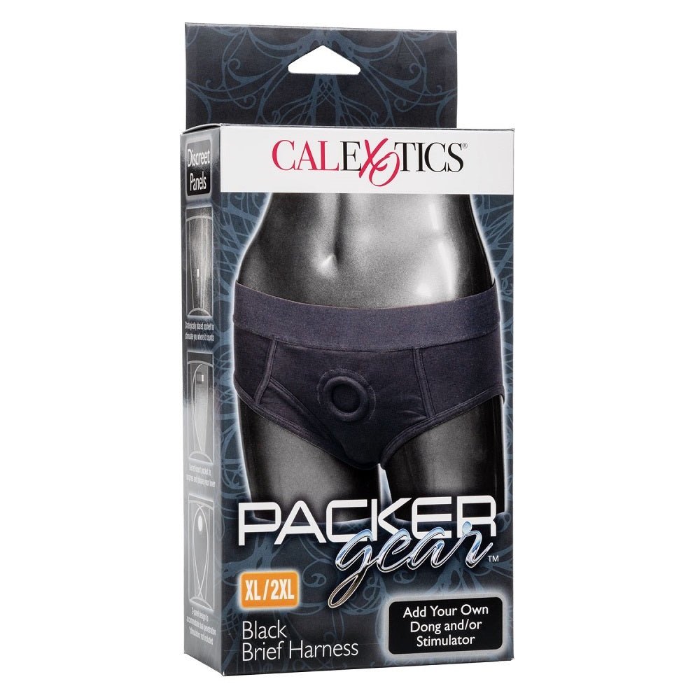 Packer Gear Black Brief Harness – Sex toys NZ by Naughtyhut. Discreet delivery nationwide.