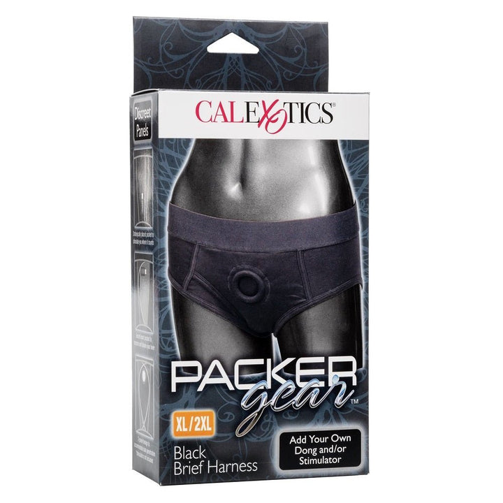 Packer Gear Black Brief Harness – Sex toys NZ by Naughtyhut. Discreet delivery nationwide.