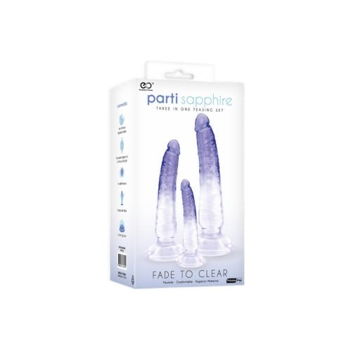Buy Parti Sapphire 3 in 1 Kit - Transparent 3A – Naughtyhut NZ sex toys online. Discreet delivery & top brands.