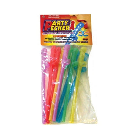 Buy Party Pecker Straws - Neon Colors (10Pcs/Bag) – Naughtyhut NZ sex toys online. Discreet delivery & top brands.