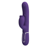Buy Party Up ALAN Dual Motor Vibrator - Purple - Purple 22.8 cm USB Rechargeable Vibrator with Licking Clit Stimulator and Thumping Shaft – Naughtyhut NZ sex toys online. Discreet delivery & top brands.