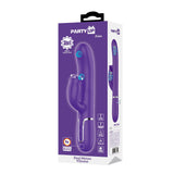 Buy Party Up ALAN Dual Motor Vibrator - Purple - Purple 22.8 cm USB Rechargeable Vibrator with Licking Clit Stimulator and Thumping Shaft – Naughtyhut NZ sex toys online. Discreet delivery & top brands.
