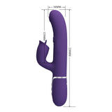 Buy Party Up ALAN Dual Motor Vibrator - Purple - Purple 22.8 cm USB Rechargeable Vibrator with Licking Clit Stimulator and Thumping Shaft – Naughtyhut NZ sex toys online. Discreet delivery & top brands.