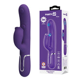 Buy Party Up ALAN Dual Motor Vibrator - Purple - Purple 22.8 cm USB Rechargeable Vibrator with Licking Clit Stimulator and Thumping Shaft – Naughtyhut NZ sex toys online. Discreet delivery & top brands.