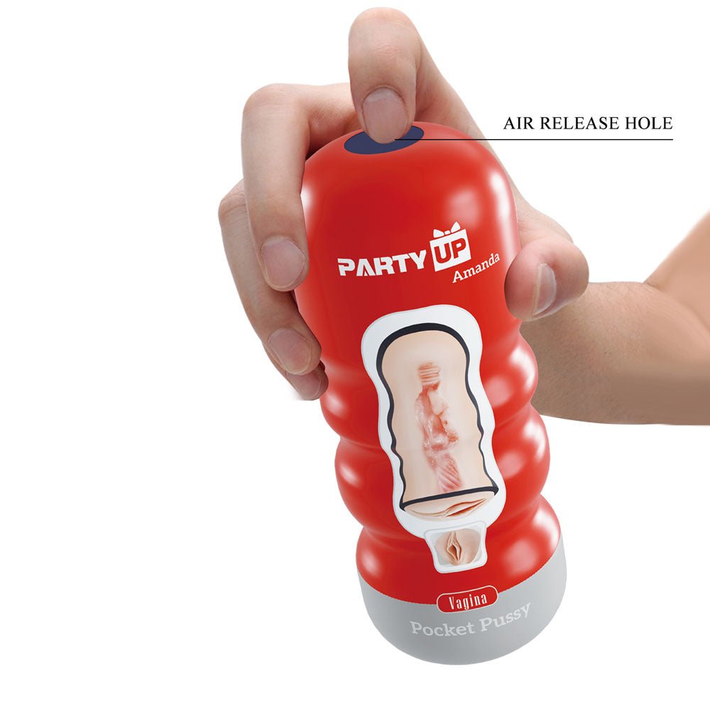 Buy Party Up AMANDA Pocket Pussy - Flesh Vagina Stroker – Naughtyhut NZ sex toys online. Discreet delivery & top brands.