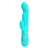 Buy Party Up ANDY Multi Function Vibrator - Teal - Teal 22.2 cm USB Rechargeable Rabbit Vibrator with Flicking and Thumping Tip – Naughtyhut NZ sex toys online. Discreet delivery & top brands.