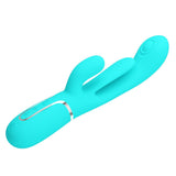 Buy Party Up ANDY Multi Function Vibrator - Teal - Teal 22.2 cm USB Rechargeable Rabbit Vibrator with Flicking and Thumping Tip – Naughtyhut NZ sex toys online. Discreet delivery & top brands.