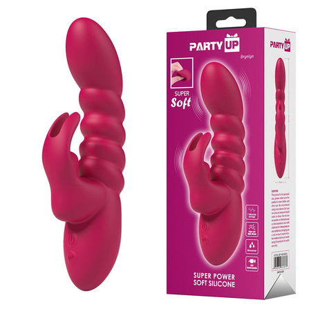 Buy Party Up BRYNLYN - Pink - Pink 18.2 cm USB Rechargeable Rabbit Vibrator – Naughtyhut NZ sex toys online. Discreet delivery & top brands.