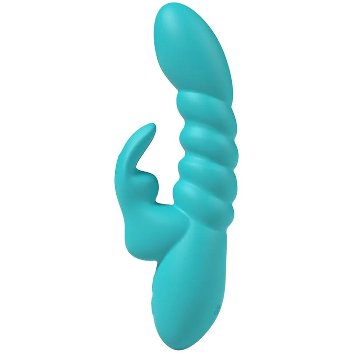 Party Up Brynlyn in Teal turned to show the rabbit ears and the tapered tip