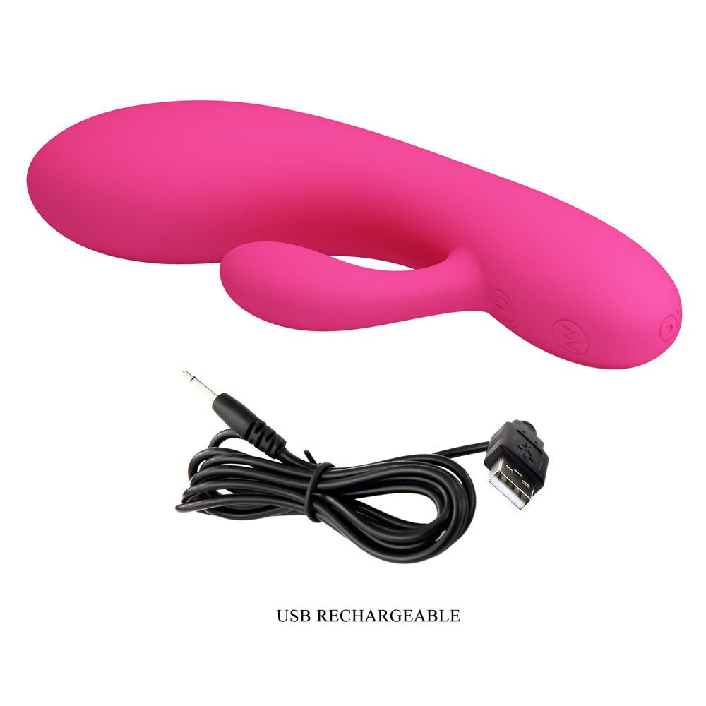 Party Up CLARE Flexible Vibe - Pink - Pink 16.9 cm USB Rechargeable Rabbit Vibrator – Sex toys NZ by Naughtyhut. Discreet delivery nationwide.