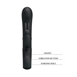 Buy Party Up COLIN Rabbit Vibe - Black - Black 21 cm USB Rechargeable Rabbit Vibrator – Naughtyhut NZ sex toys online. Discreet delivery & top brands.