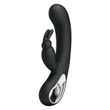 Buy Party Up COLIN Rabbit Vibe - Black - Black 21 cm USB Rechargeable Rabbit Vibrator – Naughtyhut NZ sex toys online. Discreet delivery & top brands.
