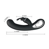 Buy Party Up COLIN Rabbit Vibe - Black - Black 21 cm USB Rechargeable Rabbit Vibrator – Naughtyhut NZ sex toys online. Discreet delivery & top brands.