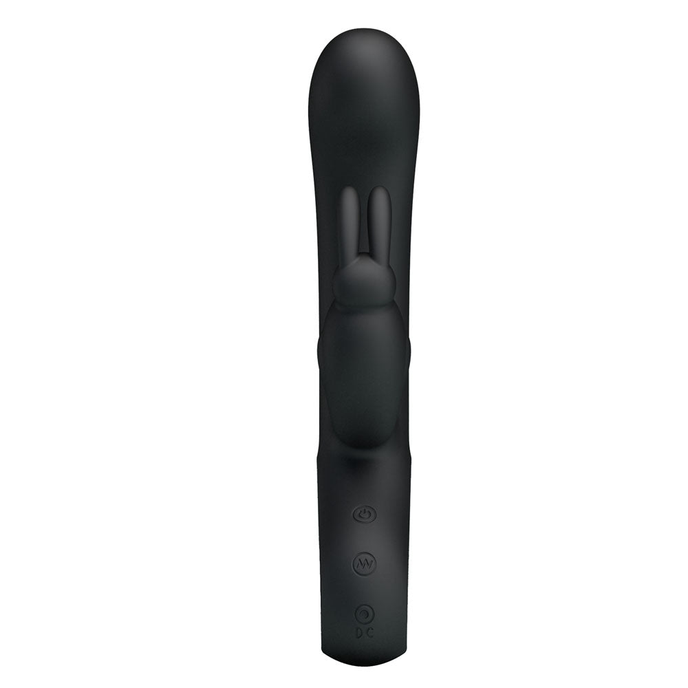 Party Up COLIN Rabbit Vibe - Black - Black 21 cm USB Rechargeable Rabbit Vibrator – Sex toys NZ by Naughtyhut. Discreet delivery nationwide.