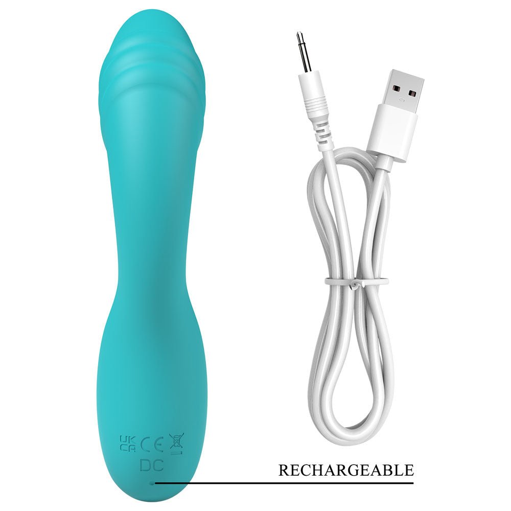Party Up DALIDA - Teal - Teal 16.2 cm USB Rechargeable Rabbit Vibrator – Sex toys NZ by Naughtyhut. Discreet delivery nationwide.