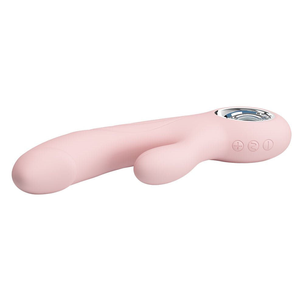 Party Up DAVE Rabbit Vibe - Pink - Pink 19 cm USB Rechargeable Rabbit Vibrator – Sex toys NZ by Naughtyhut. Discreet delivery nationwide.