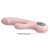 Buy Party Up DAVE Rabbit Vibe - Pink - Pink 19 cm USB Rechargeable Rabbit Vibrator – Naughtyhut NZ sex toys online. Discreet delivery & top brands.