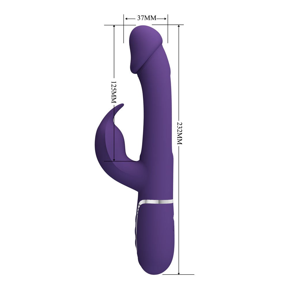 Party Up DAVID Swinging Vibe - Purple - Purple 23.2 cm USB Rechargeable Rabbit Vibrator with Flicking Arm – Sex toys NZ by Naughtyhut. Discreet delivery nationwide.