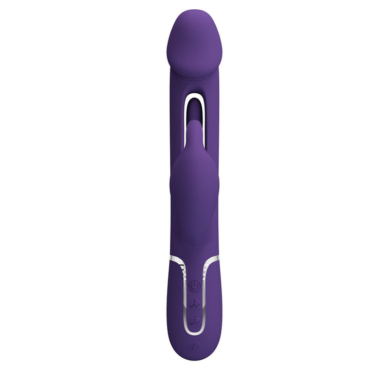 Party Up DAVID Swinging Vibe - Purple - Purple 23.2 cm USB Rechargeable Rabbit Vibrator with Flicking Arm – Sex toys NZ by Naughtyhut. Discreet delivery nationwide.
