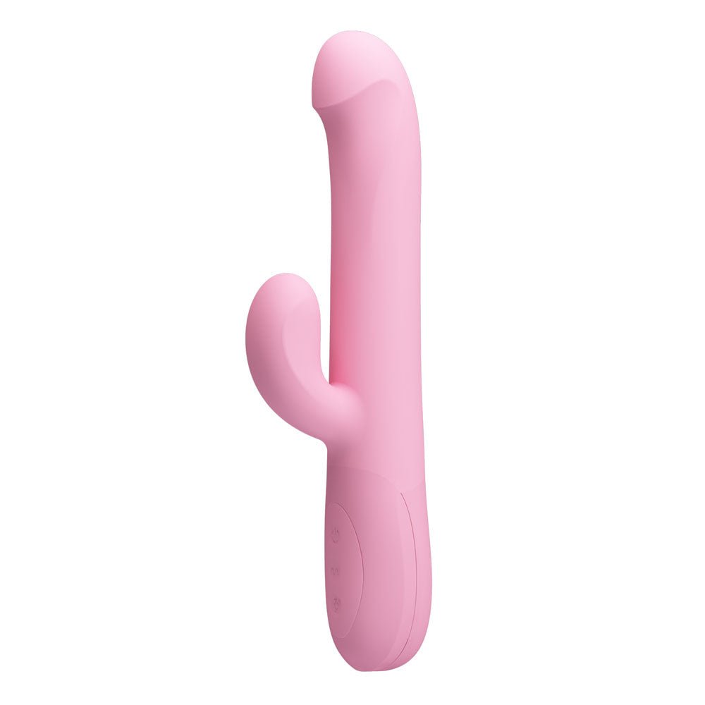 Party Up DEAN Wavy Rotation Vibe - Pink - Pink 23.8 cm USB Rechargeable Rotating Rabbit Vibrator – Sex toys NZ by Naughtyhut. Discreet delivery nationwide.