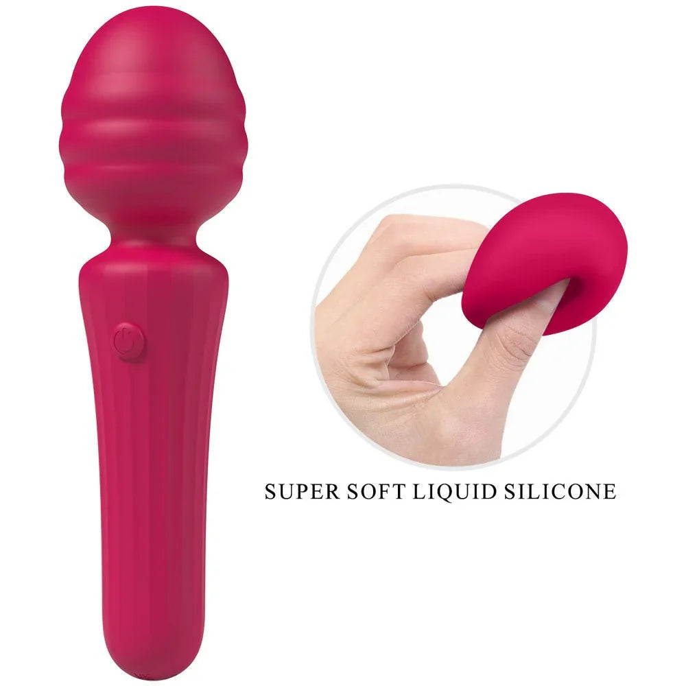 Party Up Duuna in Pink with an inset of a hand pinching the soft silicone head