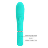 Buy Party Up EDWARD Rabbit Vibe - Teal - Teal 20 cm USB Rechargeable Rabbit Vibrator – Naughtyhut NZ sex toys online. Discreet delivery & top brands.