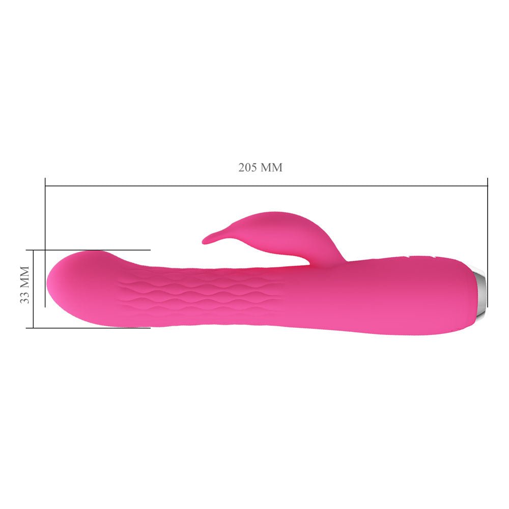 Party Up ERIC Rotating Beads Vibrator - Pink - Pink 20.5 cm USB Rechargeable Rabbit Vibrator with Rotating Bead Shaft – Sex toys NZ by Naughtyhut. Discreet delivery nationwide.