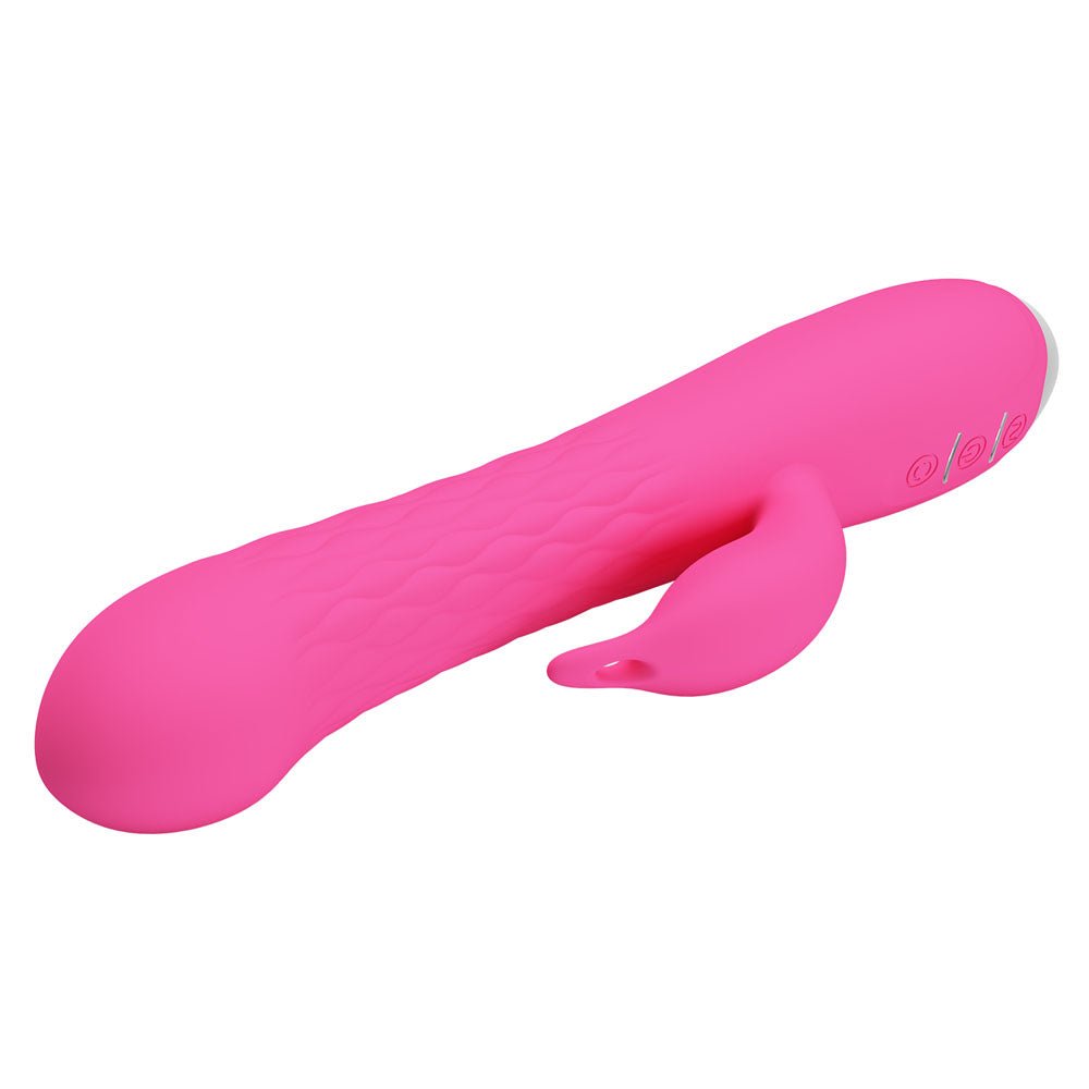 Buy Party Up ERIC Rotating Beads Vibrator - Pink - Pink 20.5 cm USB Rechargeable Rabbit Vibrator with Rotating Bead Shaft – Naughtyhut NZ sex toys online. Discreet delivery & top brands.