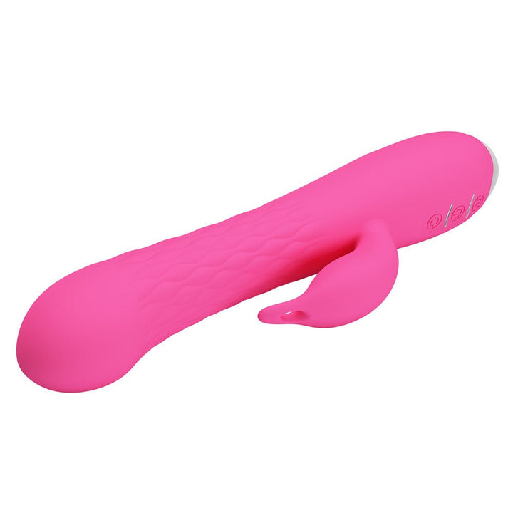 Party Up ERIC Rotating Beads Vibrator - Pink - Pink 20.5 cm USB Rechargeable Rabbit Vibrator with Rotating Bead Shaft – Sex toys NZ by Naughtyhut. Discreet delivery nationwide.