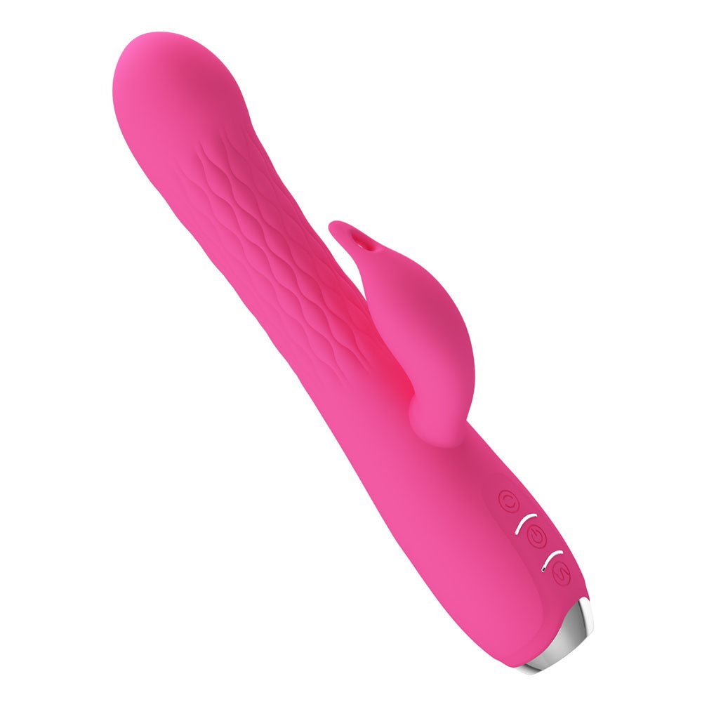 Buy Party Up ERIC Rotating Beads Vibrator - Pink - Pink 20.5 cm USB Rechargeable Rabbit Vibrator with Rotating Bead Shaft – Naughtyhut NZ sex toys online. Discreet delivery & top brands.