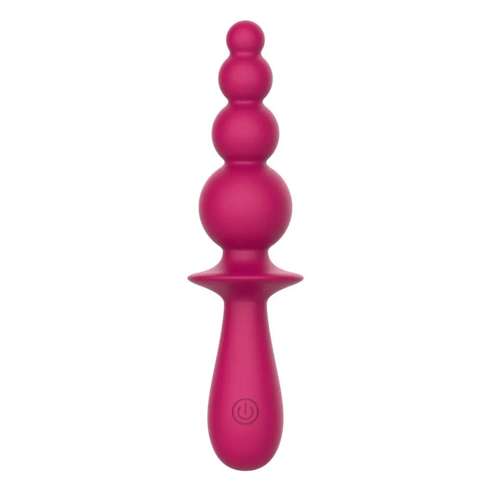 Party Up Evajane in Pink upright, graduated beads above the flared stop and handle