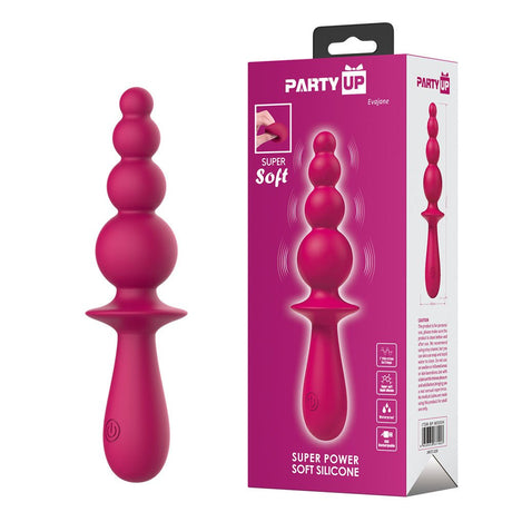 Buy Party Up EVAJANE - Pink - Pink 17.1 cm USB Rechargeable Beaded Vibrator – Naughtyhut NZ sex toys online. Discreet delivery & top brands.