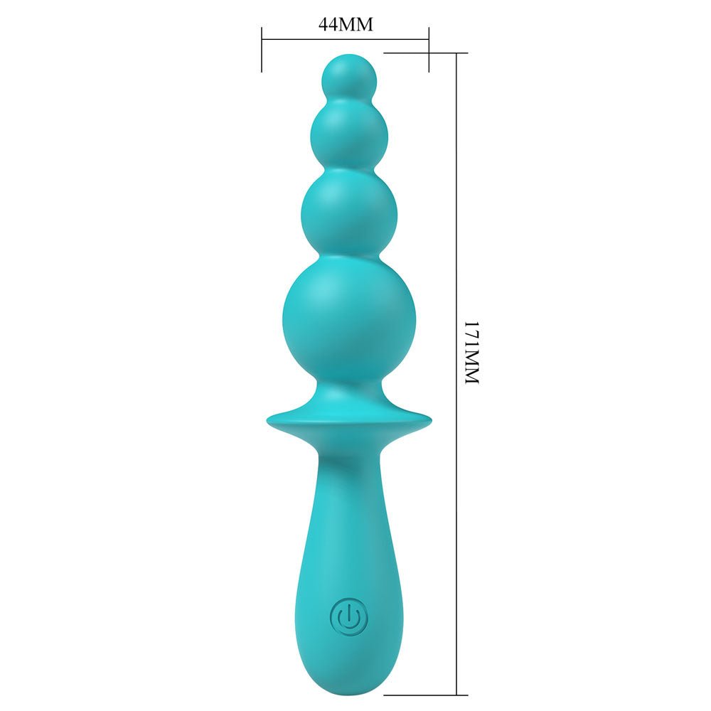 Buy Party Up EVAJANE - Teal - Teal 17.1 cm USB Rechargeable Beaded Vibrator – Naughtyhut NZ sex toys online. Discreet delivery & top brands.