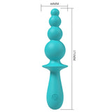 Buy Party Up EVAJANE - Teal - Teal 17.1 cm USB Rechargeable Beaded Vibrator – Naughtyhut NZ sex toys online. Discreet delivery & top brands.