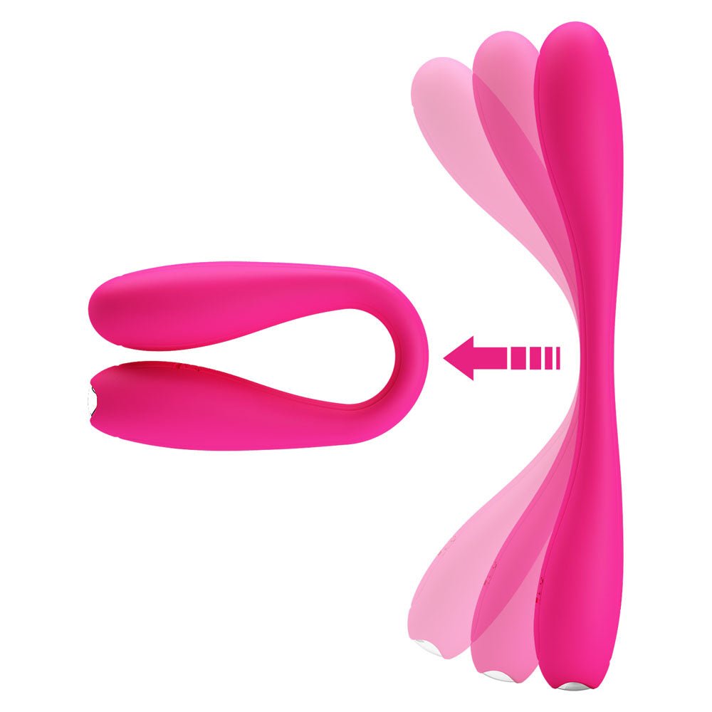 Party Up FRANK Bendable Vibe - Pink - Pink 17.1 cm Bendable Vibrator – Sex toys NZ by Naughtyhut. Discreet delivery nationwide.
