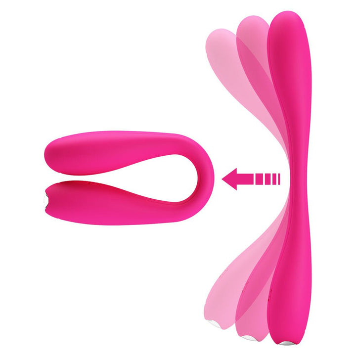 Party Up FRANK Bendable Vibe - Pink - Pink 17.1 cm Bendable Vibrator – Sex toys NZ by Naughtyhut. Discreet delivery nationwide.