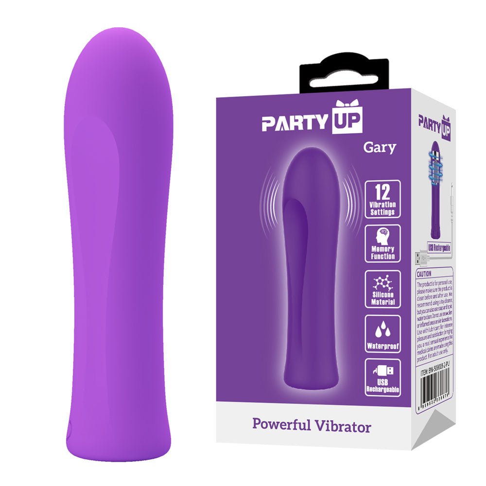 Buy Party Up GARY Bullet - Purple - Purple 10.2 cm USB Rechargeable Bullet – Naughtyhut NZ sex toys online. Discreet delivery & top brands.