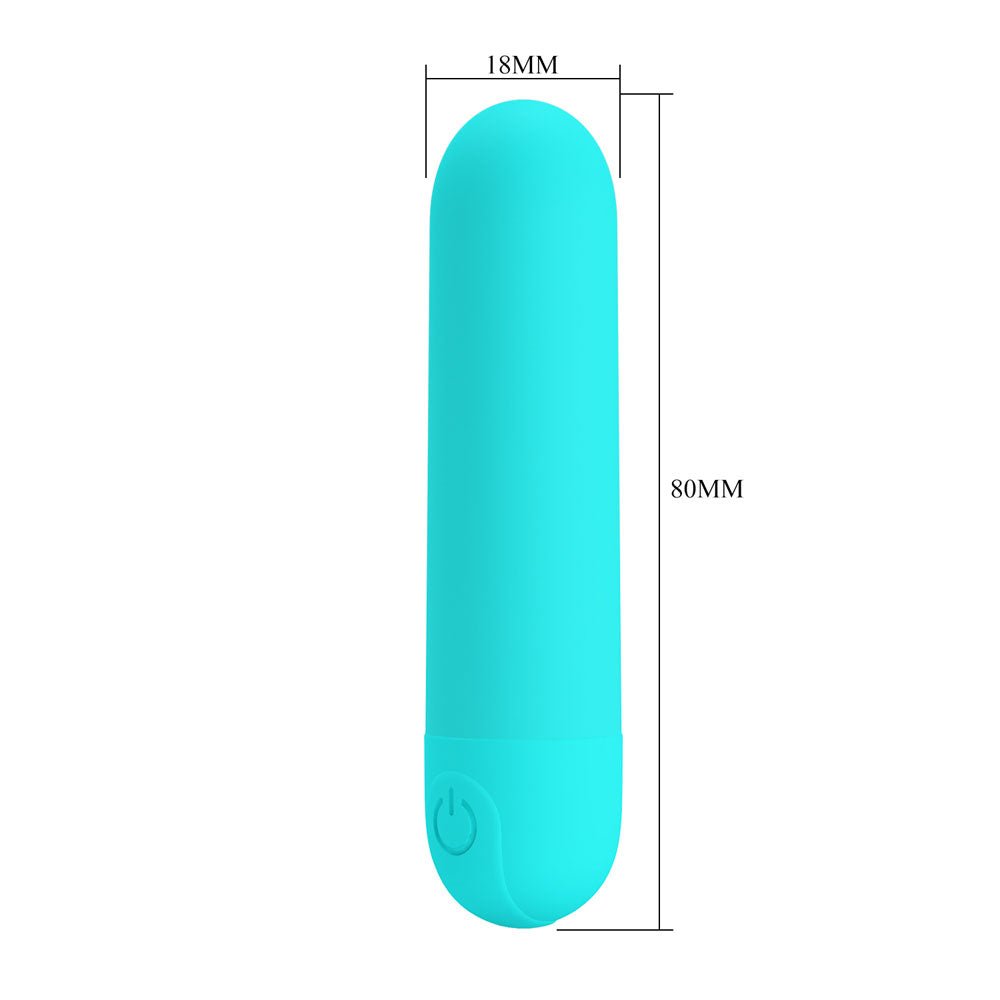 Buy Party Up HARRY Mini Bullet - Teal - Teal 8 cm USB Rechargeable Bullet – Naughtyhut NZ sex toys online. Discreet delivery & top brands.
