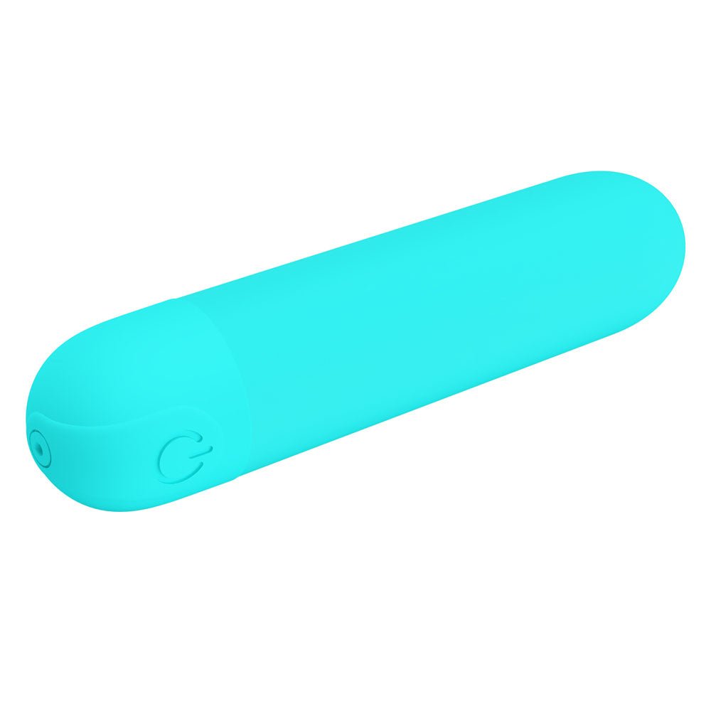 Buy Party Up HARRY Mini Bullet - Teal - Teal 8 cm USB Rechargeable Bullet – Naughtyhut NZ sex toys online. Discreet delivery & top brands.
