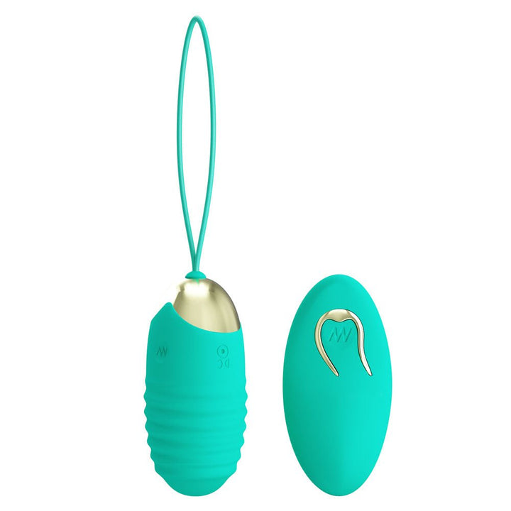 Party Up IAN Remote Egg - Teal - Teal USB Rechargeable Vibrating Egg with Wireless Remote – Sex toys NZ by Naughtyhut. Discreet delivery nationwide.