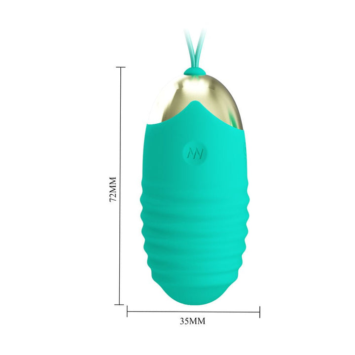 Party Up IAN Remote Egg - Teal - Teal USB Rechargeable Vibrating Egg with Wireless Remote – Sex toys NZ by Naughtyhut. Discreet delivery nationwide.