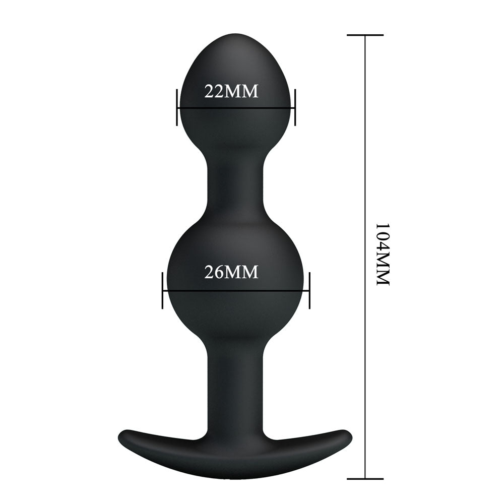 Party Up JAMES Anal Bead Plug - Black 10.4 cm Beaded Butt Plug – Sex toys NZ by Naughtyhut. Discreet delivery nationwide.