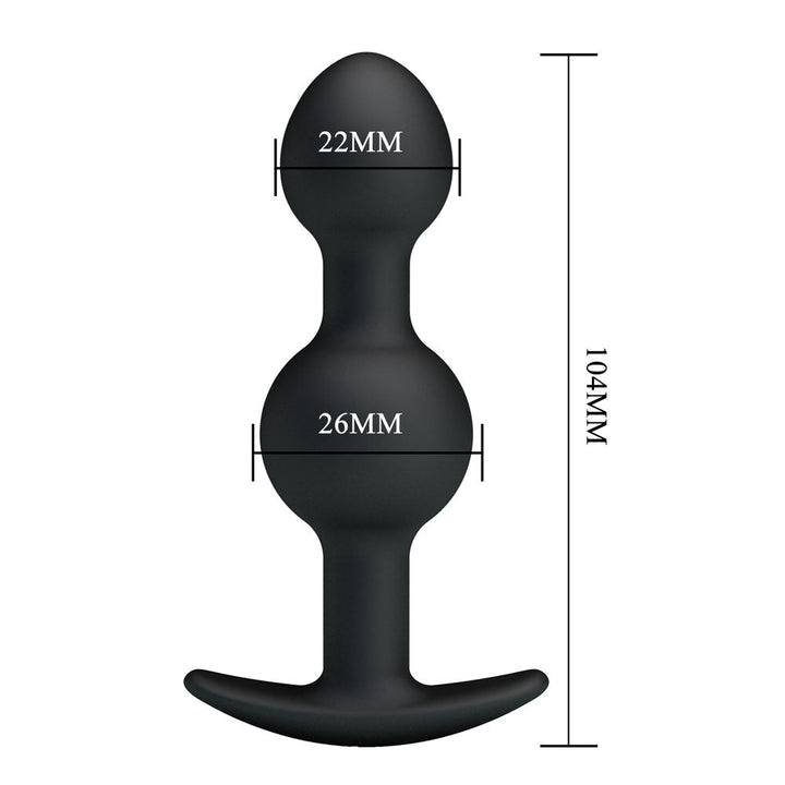 Party Up JAMES Anal Bead Plug - Black 10.4 cm Beaded Butt Plug – Sex toys NZ by Naughtyhut. Discreet delivery nationwide.