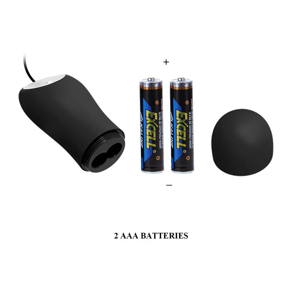 Party Up Jason bullet controller opened beside two AAA batteries and its end cap
