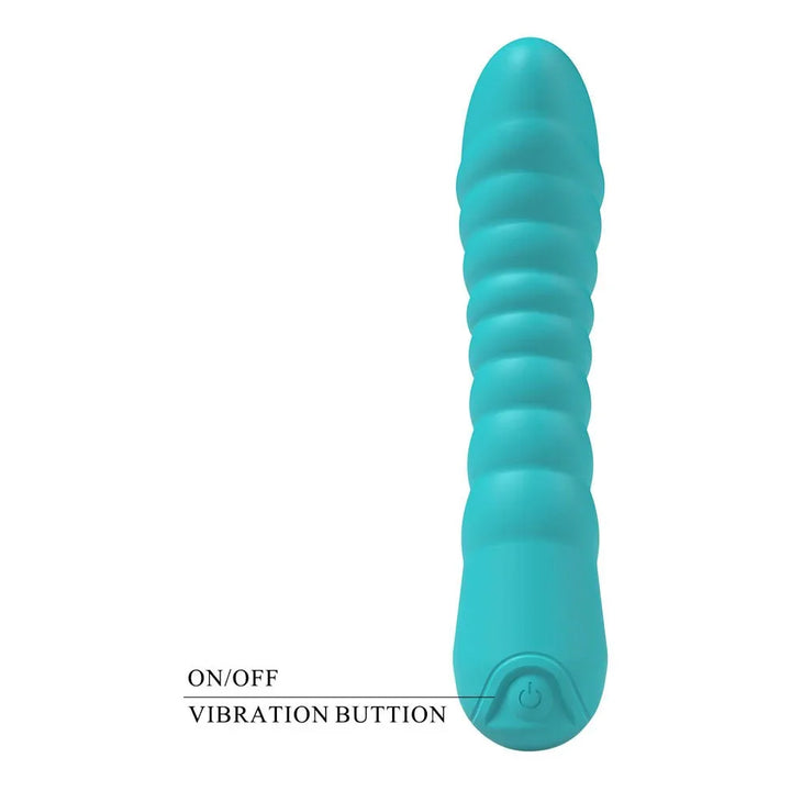 Party Up Jaylei in Teal with the on/off vibration button labelled on the base