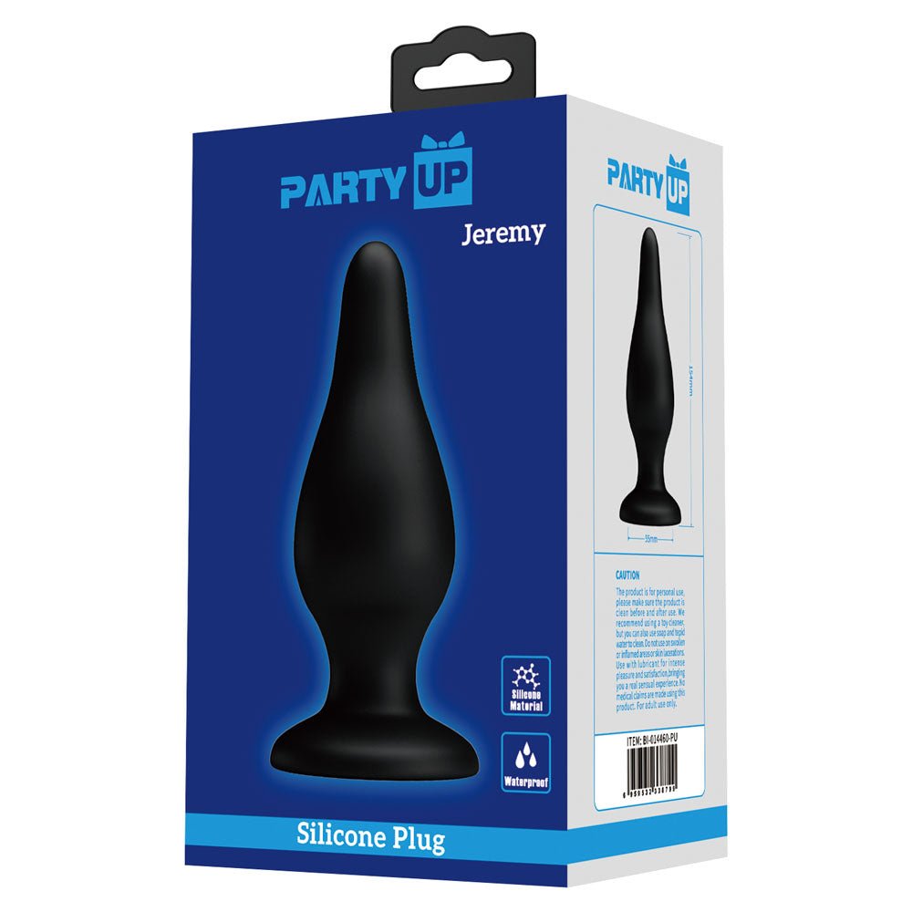 Buy Party Up JEREMY Butt Plug - Black 15.4 cm Butt Plug – Naughtyhut NZ sex toys online. Discreet delivery & top brands.