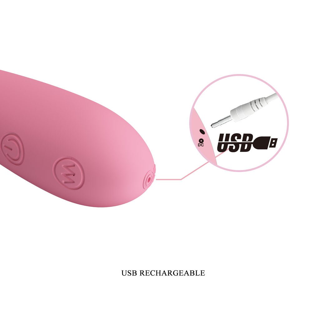 Party Up JOHN Flexible Vibe - Pink - Pink 16 cm USB Rechargeable Vibrator – Sex toys NZ by Naughtyhut. Discreet delivery nationwide.