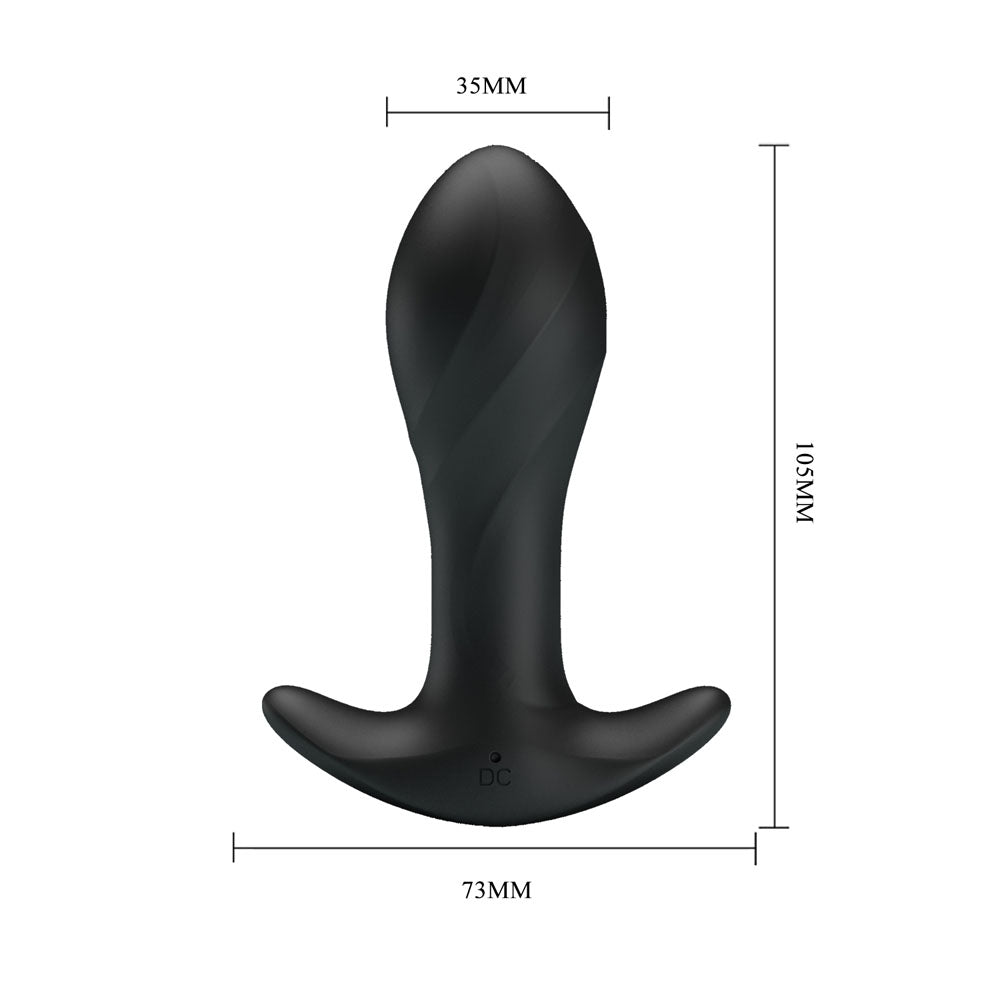 Party Up KEITH Vibrating Plug - Black 10.5 cm USB Rechargeable Vibrating Butt Plug – Sex toys NZ by Naughtyhut. Discreet delivery nationwide.