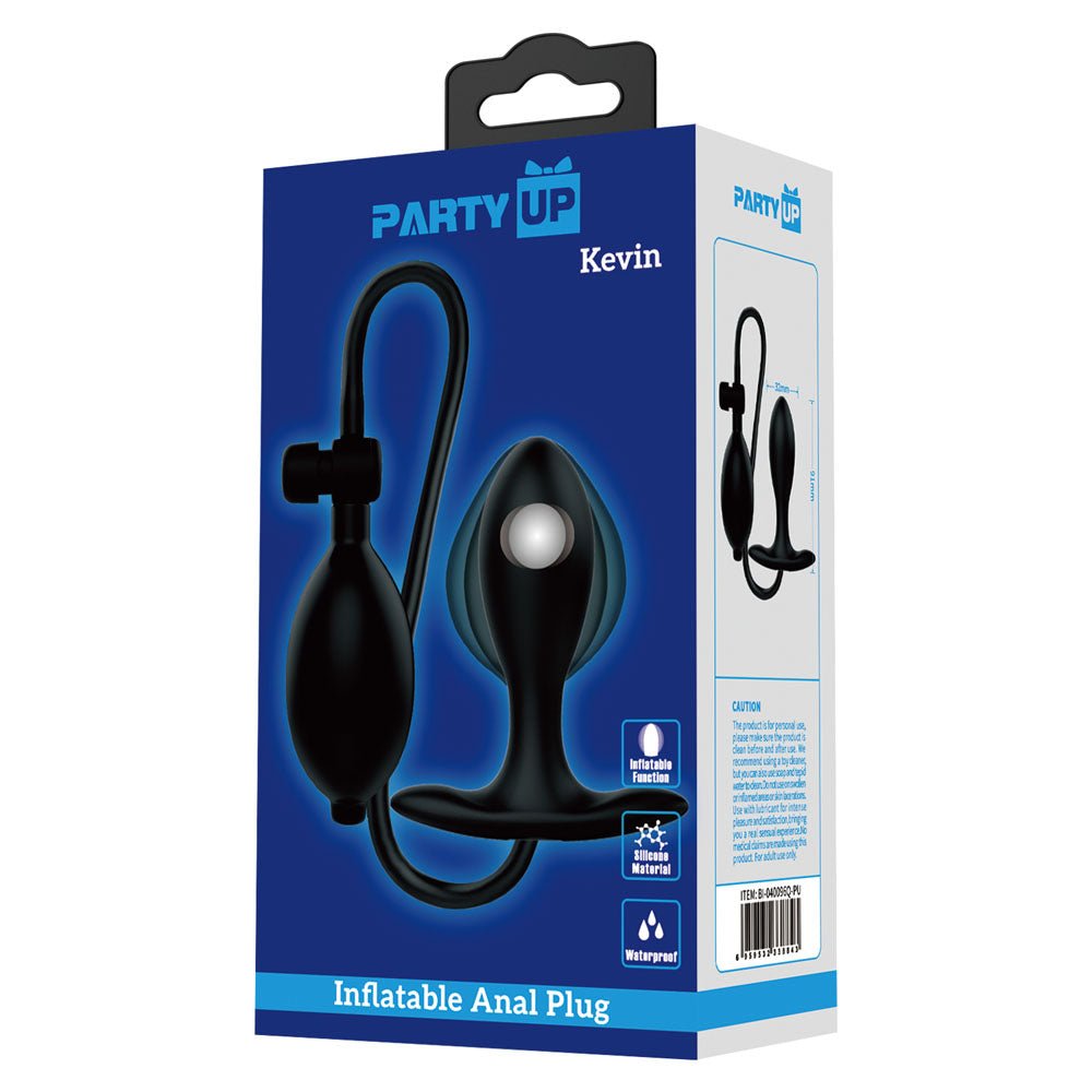 Buy Party Up KEVIN Inflatable Butt Plug - Black 9.1 cm Inflatable Butt Plug – Naughtyhut NZ sex toys online. Discreet delivery & top brands.